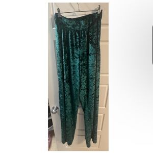 PLT Green Velvet Pants 37" inseam